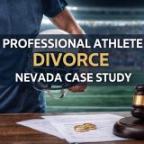 professional athlete divorce Nevada case study with contract documents and court gavel